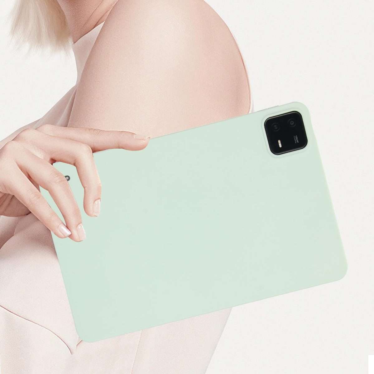 For Xiaomi Pad 7 Oil Spray Skin-friendly TPU Tablet Case(Mint Green)