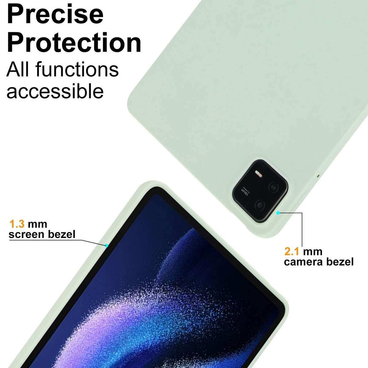 For Xiaomi Pad 7 Oil Spray Skin-friendly TPU Tablet Case(Mint Green)