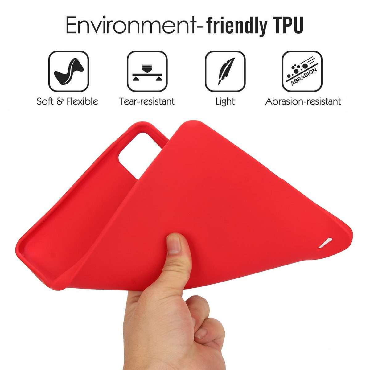 For Xiaomi Pad 7 Oil Spray Skin-friendly TPU Tablet Case(Red)