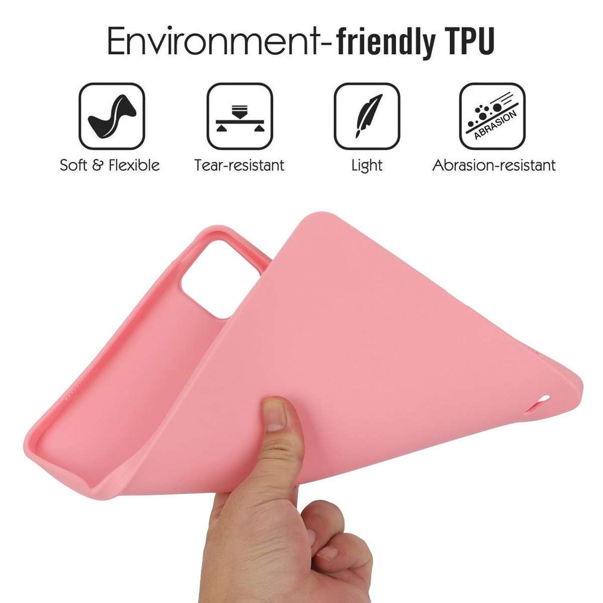 For Xiaomi Pad 7 Oil Spray Skin-friendly TPU Tablet Case(Pink)