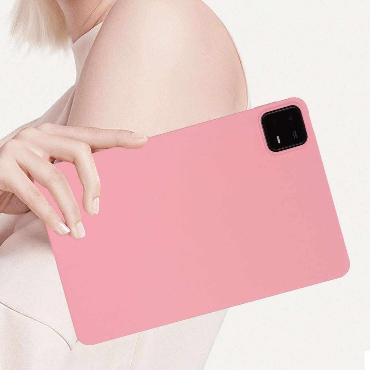 For Xiaomi Pad 7 Oil Spray Skin-friendly TPU Tablet Case(Pink)