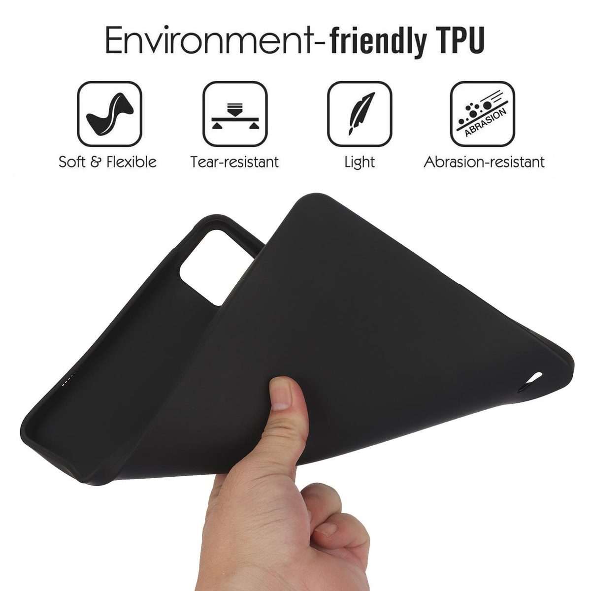 For Xiaomi Pad 7 Oil Spray Skin-friendly TPU Tablet Case(Black)