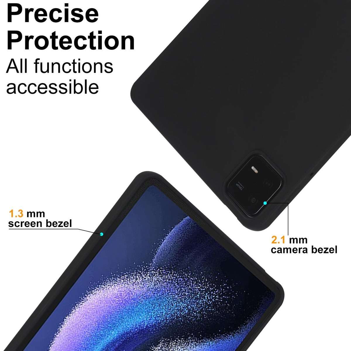 For Xiaomi Pad 7 Oil Spray Skin-friendly TPU Tablet Case(Black)