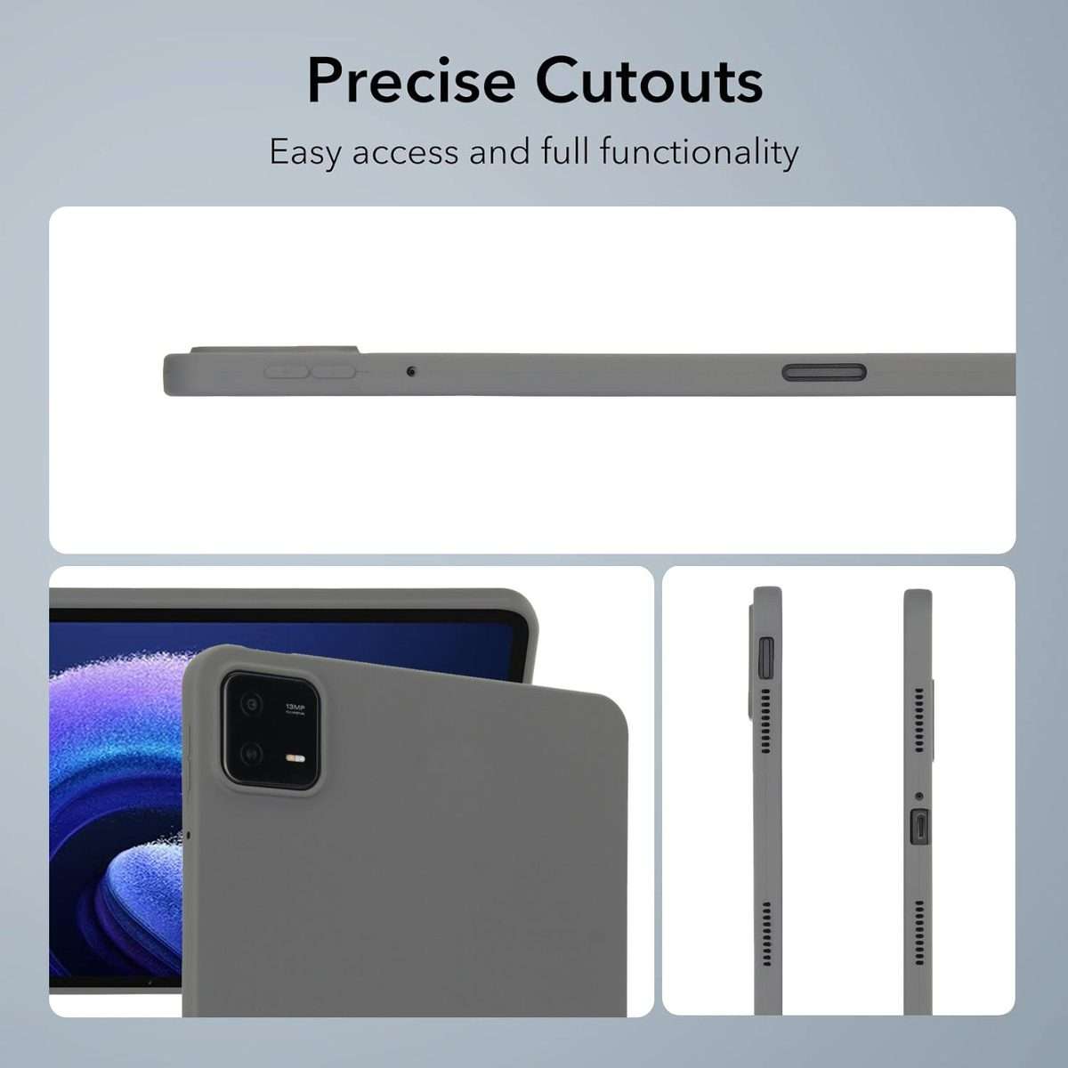 For Xiaomi Pad 7 Oil Spray Skin-friendly TPU Tablet Case(Grey)