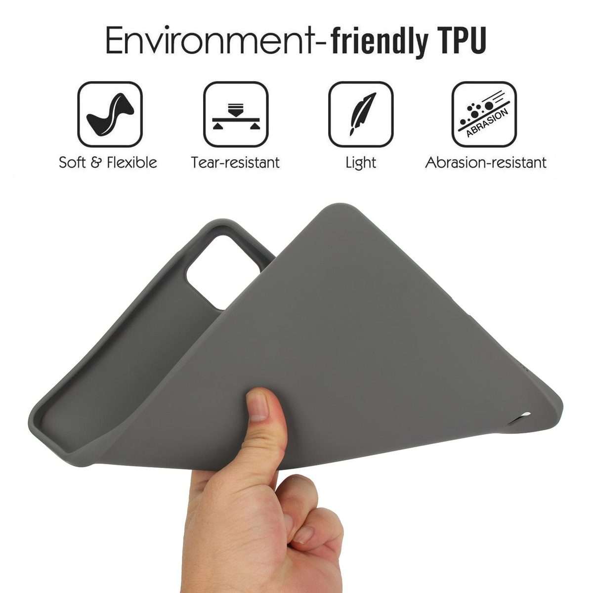 For Xiaomi Pad 7 Oil Spray Skin-friendly TPU Tablet Case(Grey)