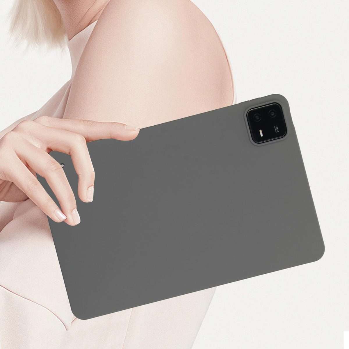 For Xiaomi Pad 7 Oil Spray Skin-friendly TPU Tablet Case(Grey)