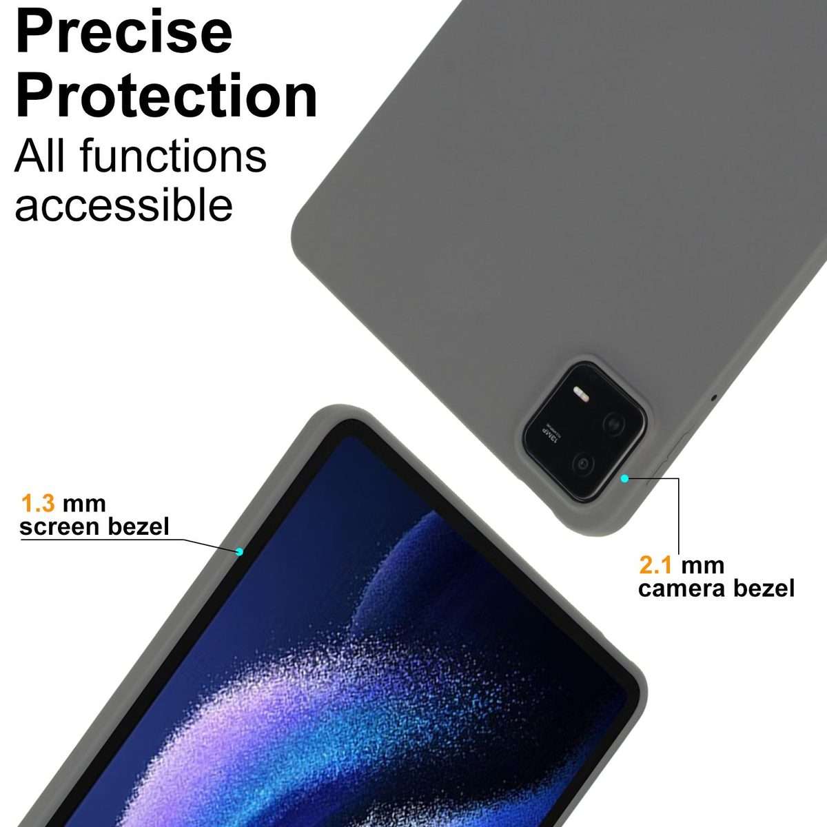 For Xiaomi Pad 7 Oil Spray Skin-friendly TPU Tablet Case(Grey)