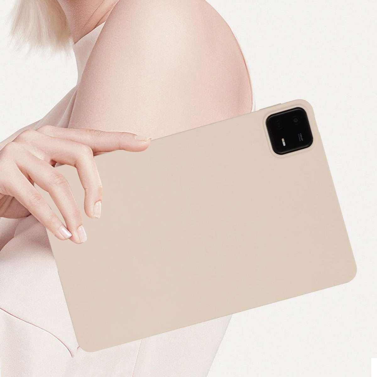 For Xiaomi Pad 7 Oil Spray Skin-friendly TPU Tablet Case(White)