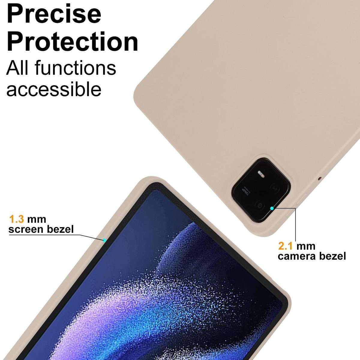 For Xiaomi Pad 7 Oil Spray Skin-friendly TPU Tablet Case(White)
