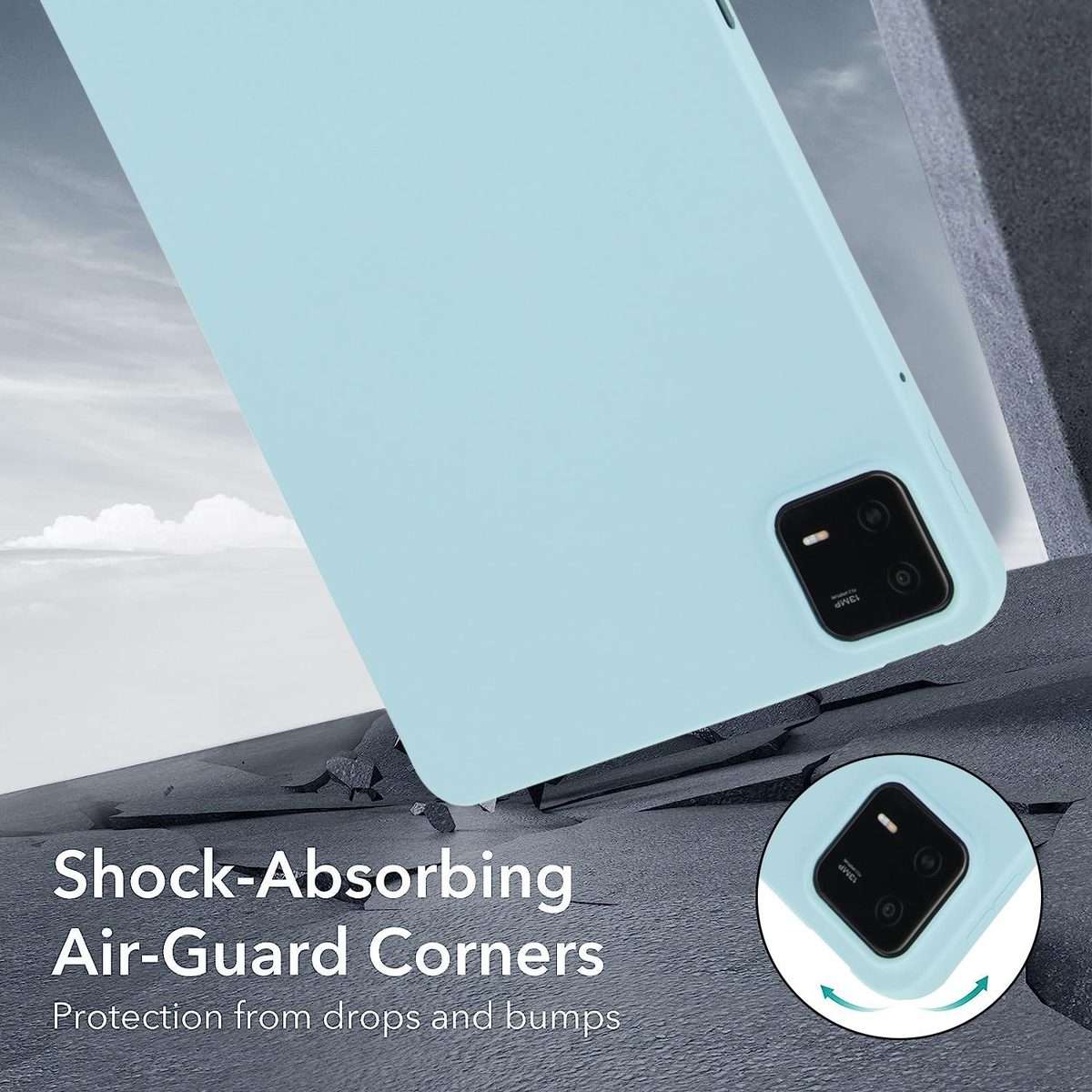 For Xiaomi Pad 7 Oil Spray Skin-friendly TPU Tablet Case(Blue)