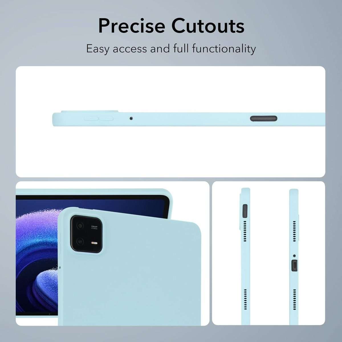 For Xiaomi Pad 7 Oil Spray Skin-friendly TPU Tablet Case(Blue)