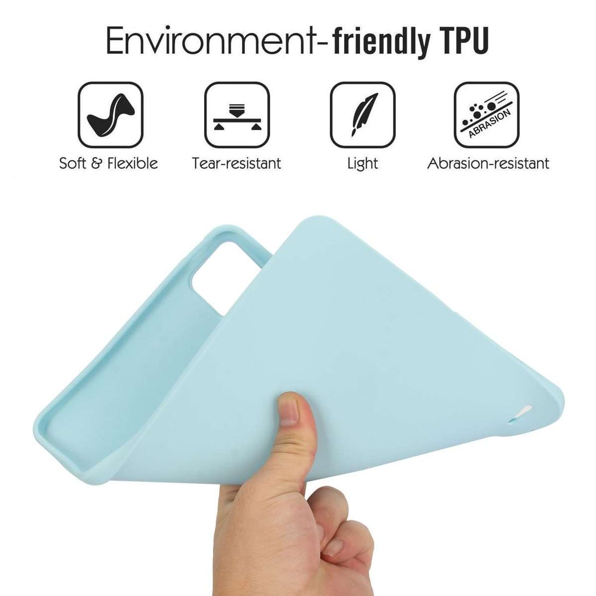For Xiaomi Pad 7 Oil Spray Skin-friendly TPU Tablet Case(Blue)