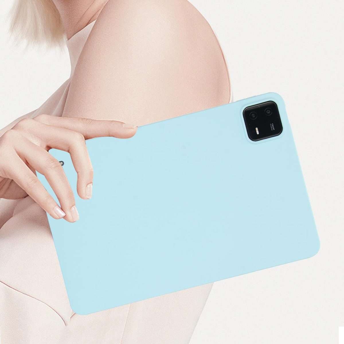 For Xiaomi Pad 7 Oil Spray Skin-friendly TPU Tablet Case(Blue)