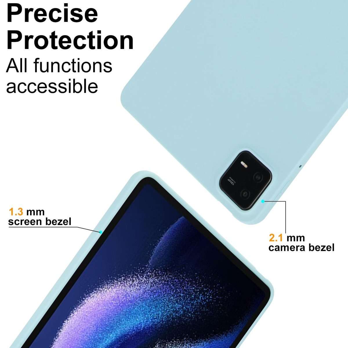 For Xiaomi Pad 7 Oil Spray Skin-friendly TPU Tablet Case(Blue)