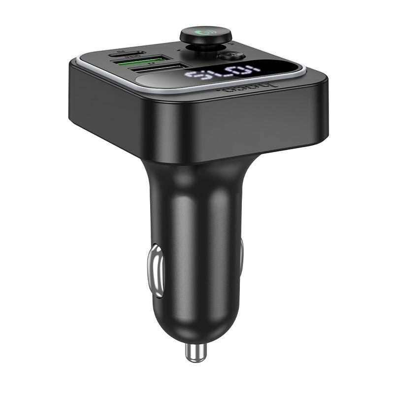 hoco E85 Tiger PD 20W and QC 3.0 Car Bluetooth FM Transmitter(Black)