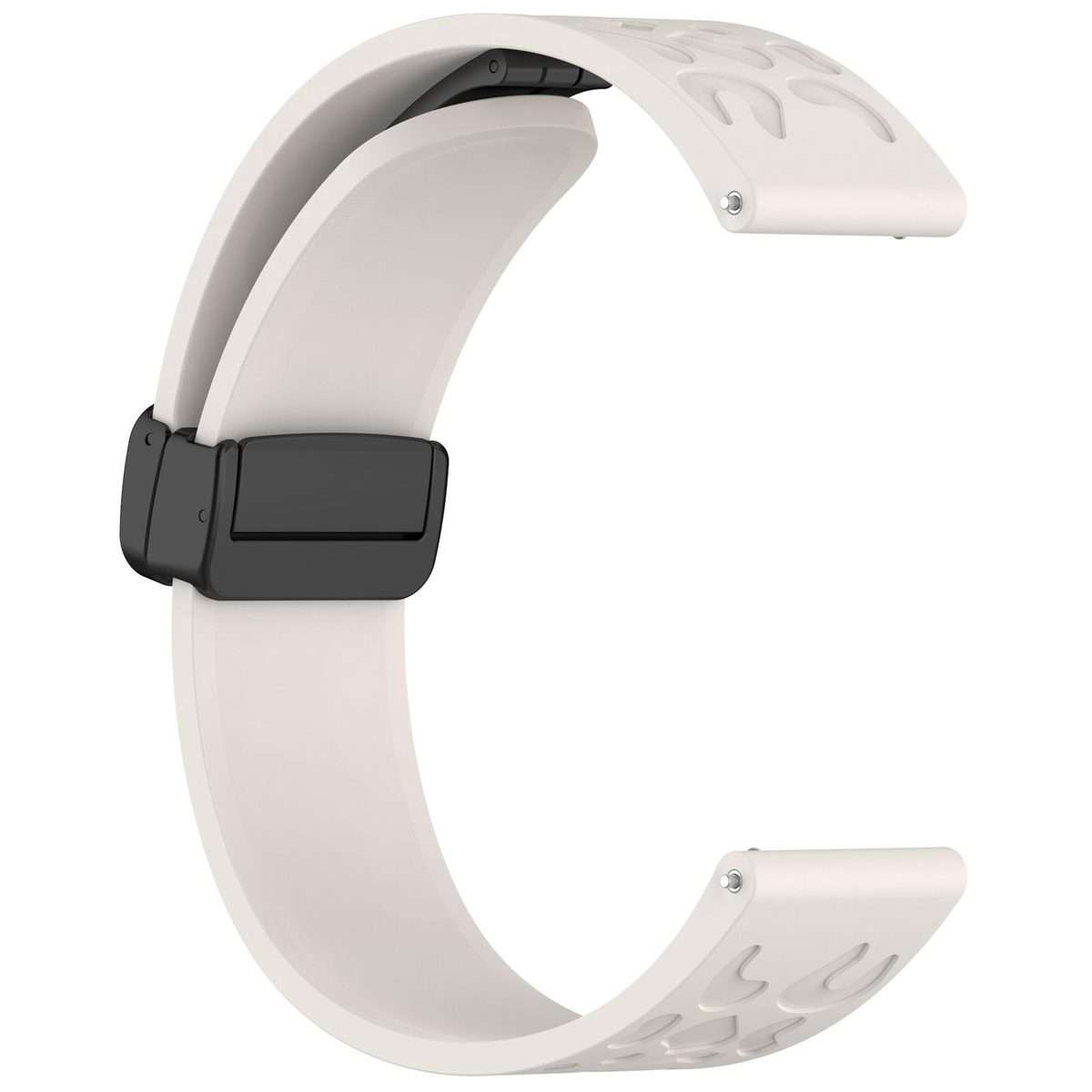 18mm Leopard Print Magnetic Folding Buckle Silicone Watch Band(Starlight)