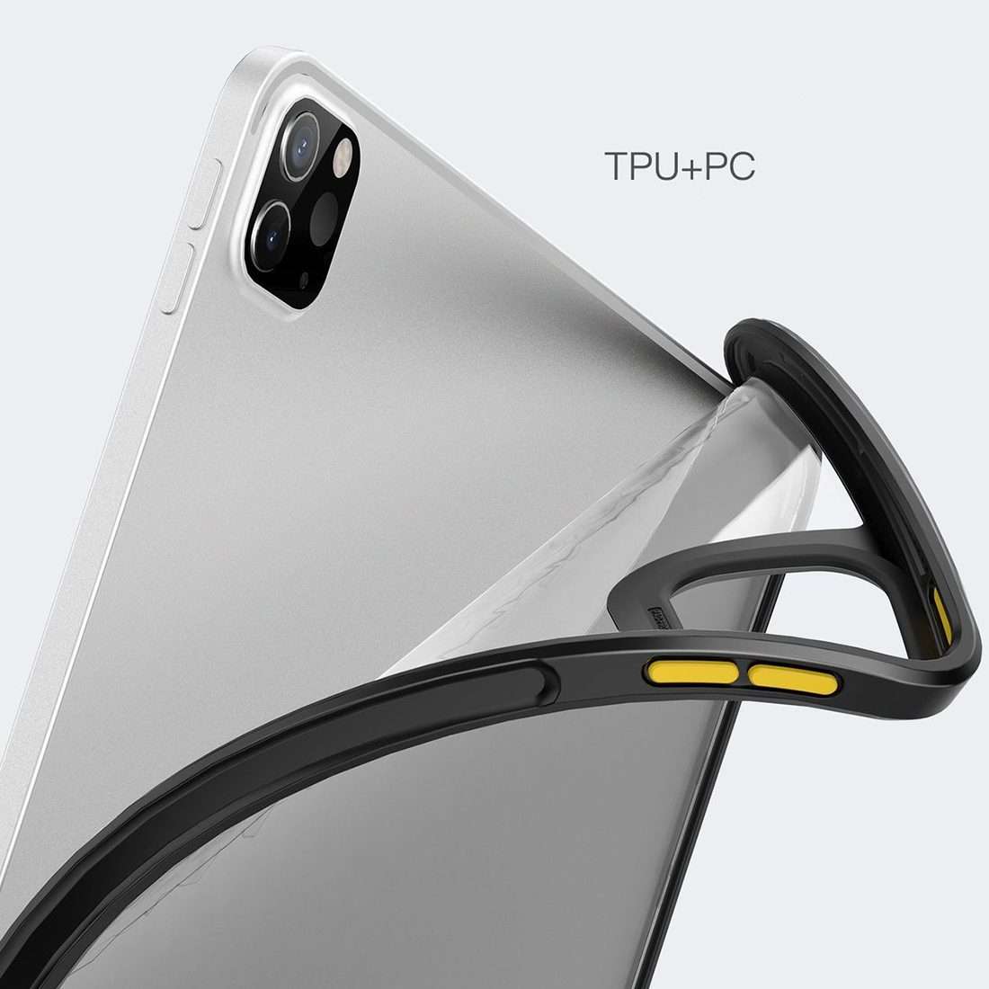 For iPad Pro 12.9 2022 / 2021 / 2020TPU + PC Anti-fall Transparent Protective Tablet Case(Gray)