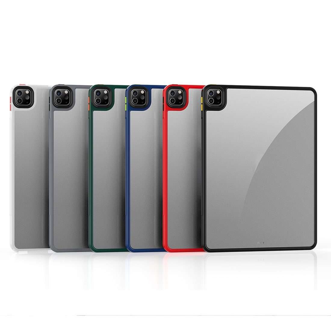 For iPad Pro 12.9 2022 / 2021 / 2020TPU + PC Anti-fall Transparent Protective Tablet Case(Gray)