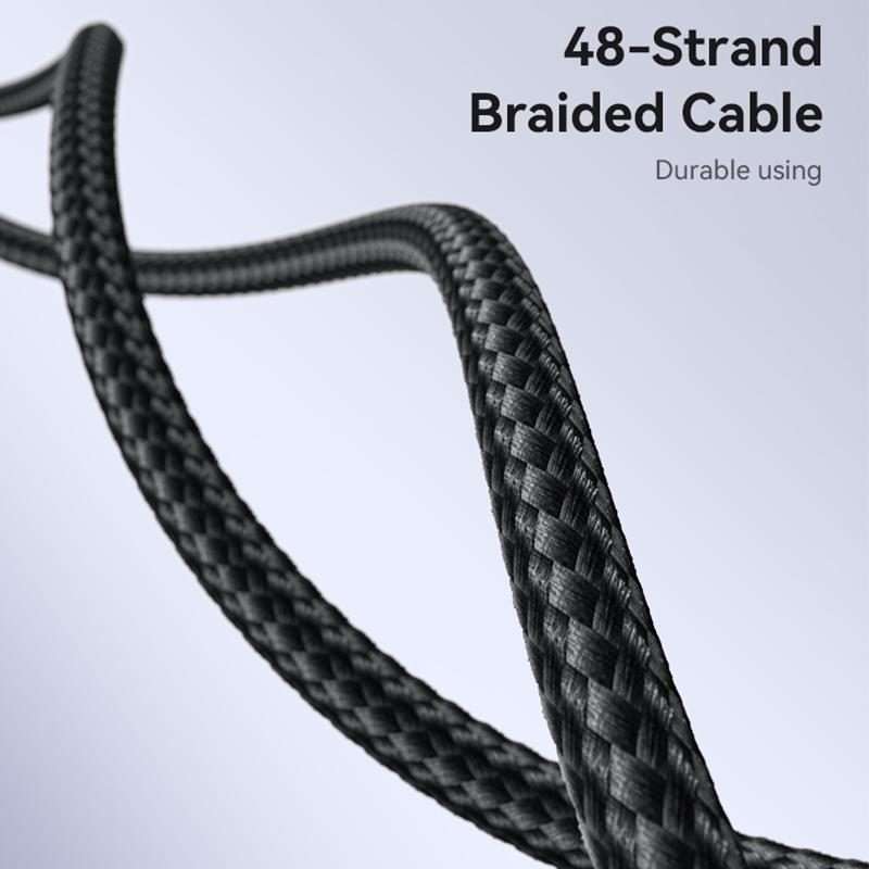 Yesido CA182 PD27W 3A USB-C / Type-C to 8 Pin Charging Data Cable, Length: 1.2m(Black)