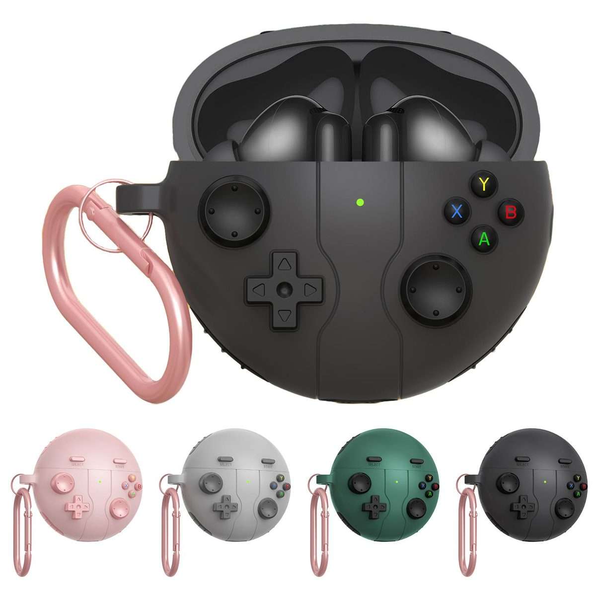 For Huawei Freebuds 7i Retro Game Console Style Silicone Earbuds Case(Light Grey)