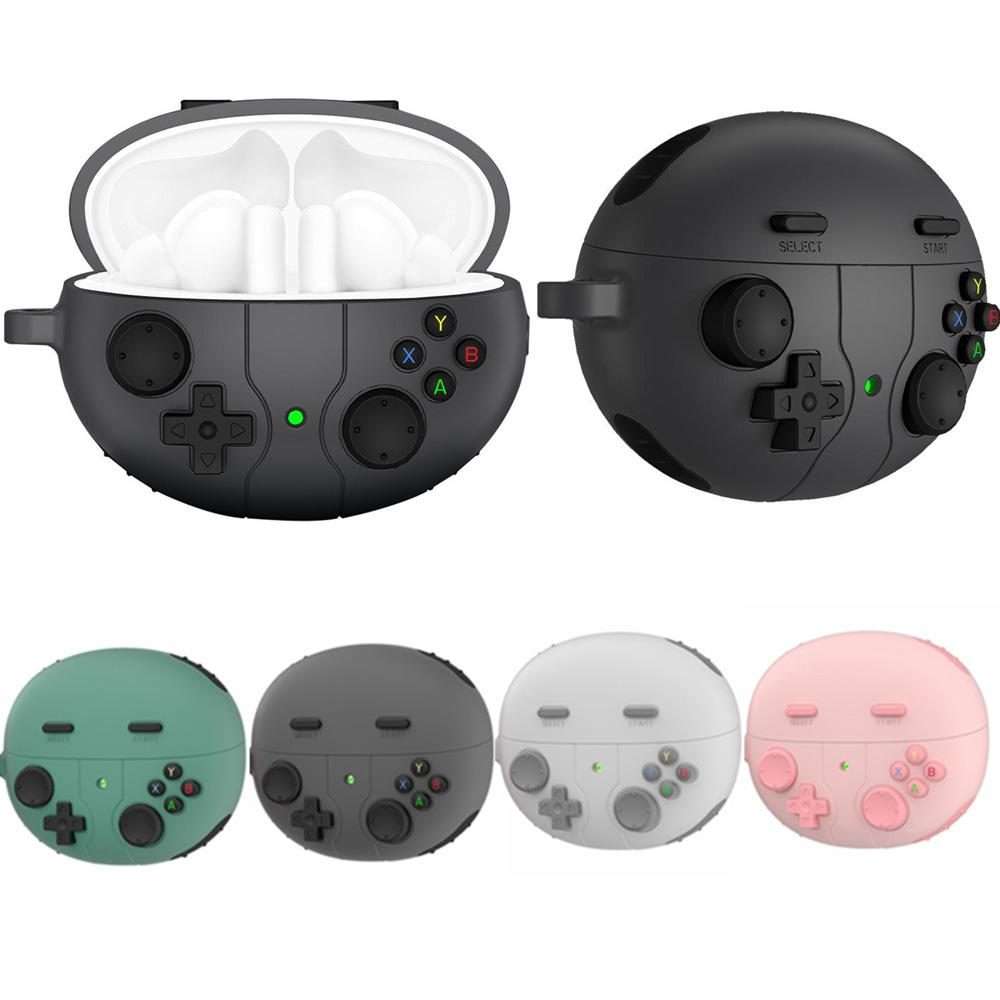For Huawei Freebuds 7i Retro Game Console Style Silicone Earbuds Case(Light Grey)