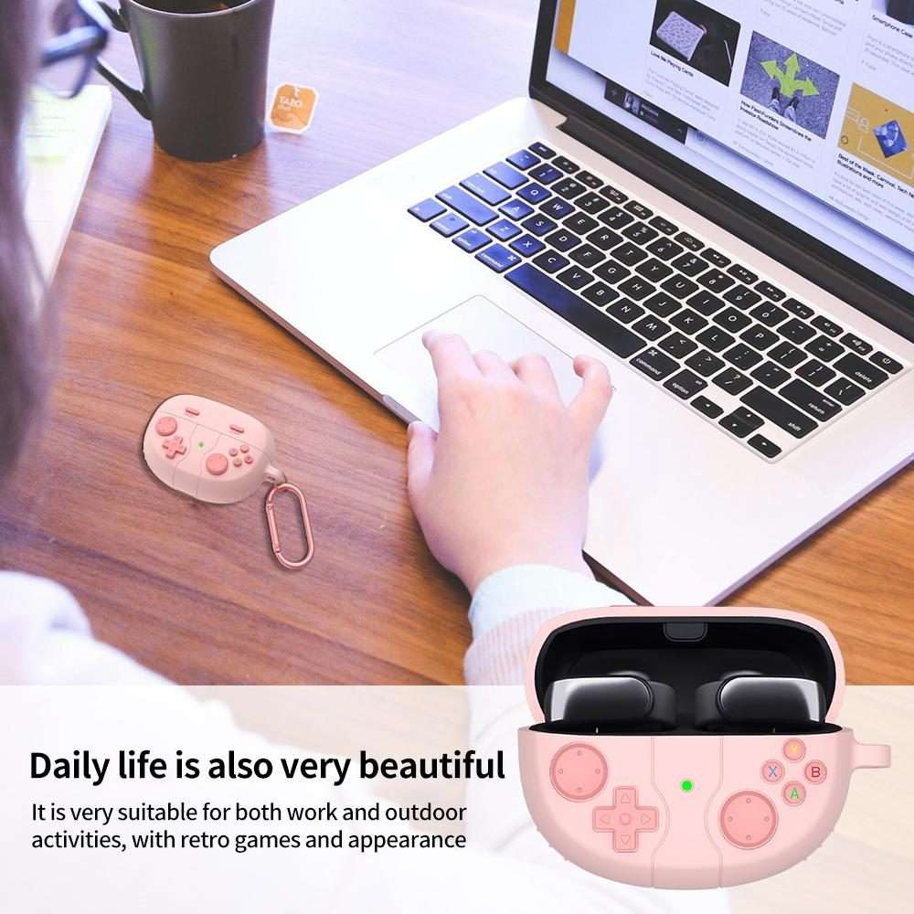 For Bose Ultra Open Earbuds Retro Game Console Style Silicone Earbuds Case(Pink)