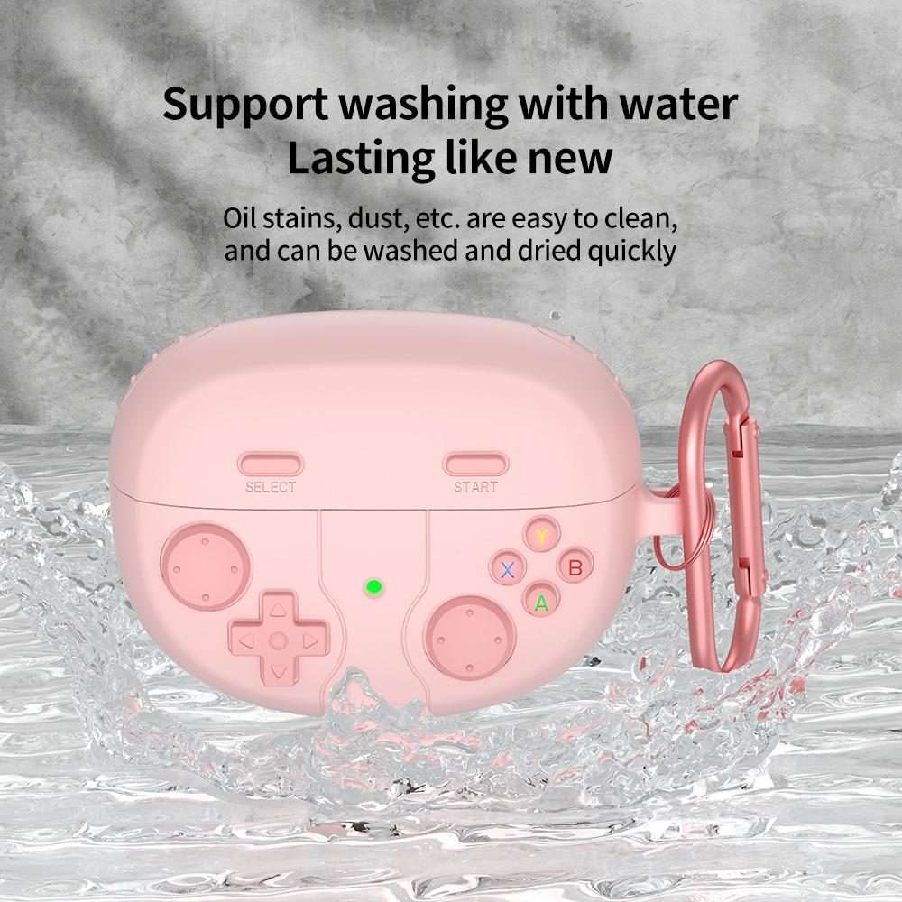 For Bose Ultra Open Earbuds Retro Game Console Style Silicone Earbuds Case(Pink)