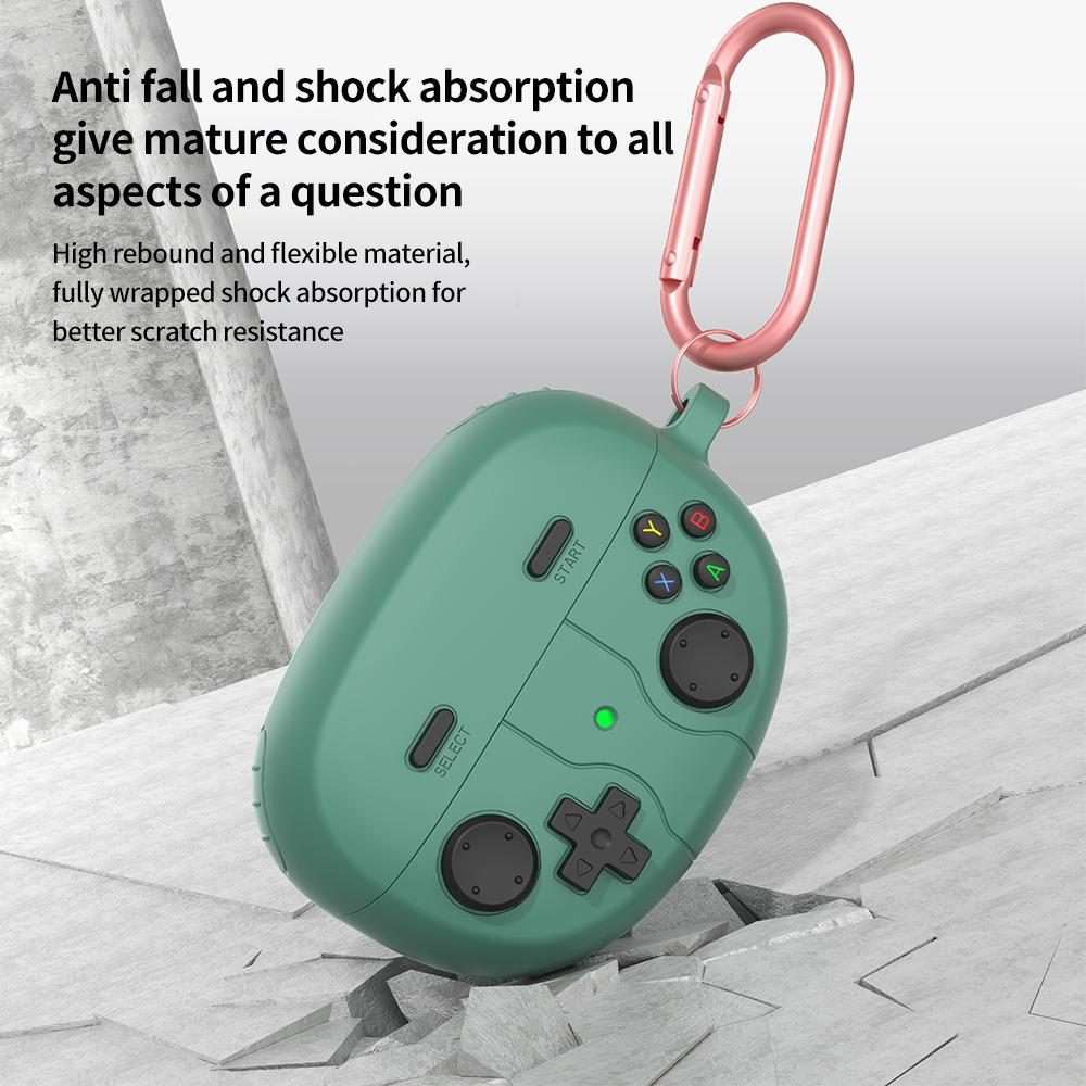 For Bose Ultra Open Earbuds Retro Game Console Style Silicone Earbuds Case(Green)