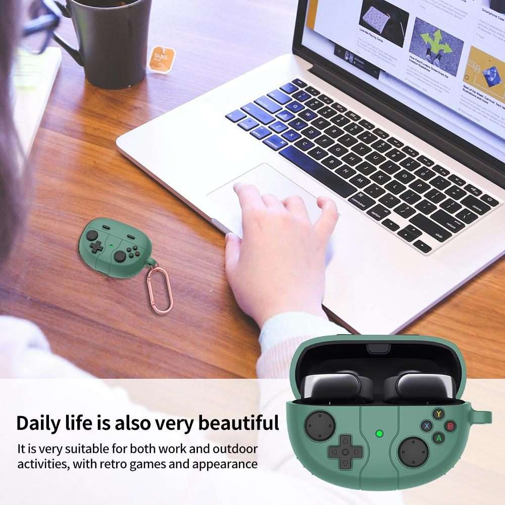 For Bose Ultra Open Earbuds Retro Game Console Style Silicone Earbuds Case(Green)
