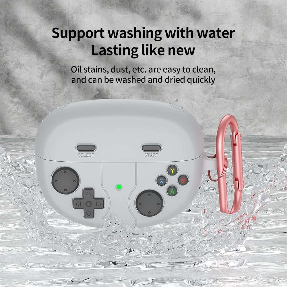 For Bose Ultra Open Earbuds Retro Game Console Style Silicone Earbuds Case(Grey)