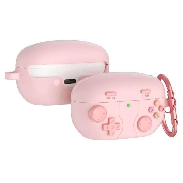 For Sony WF-1000XM5 Retro Game Console Style Silicone Earbuds Case(Pink)