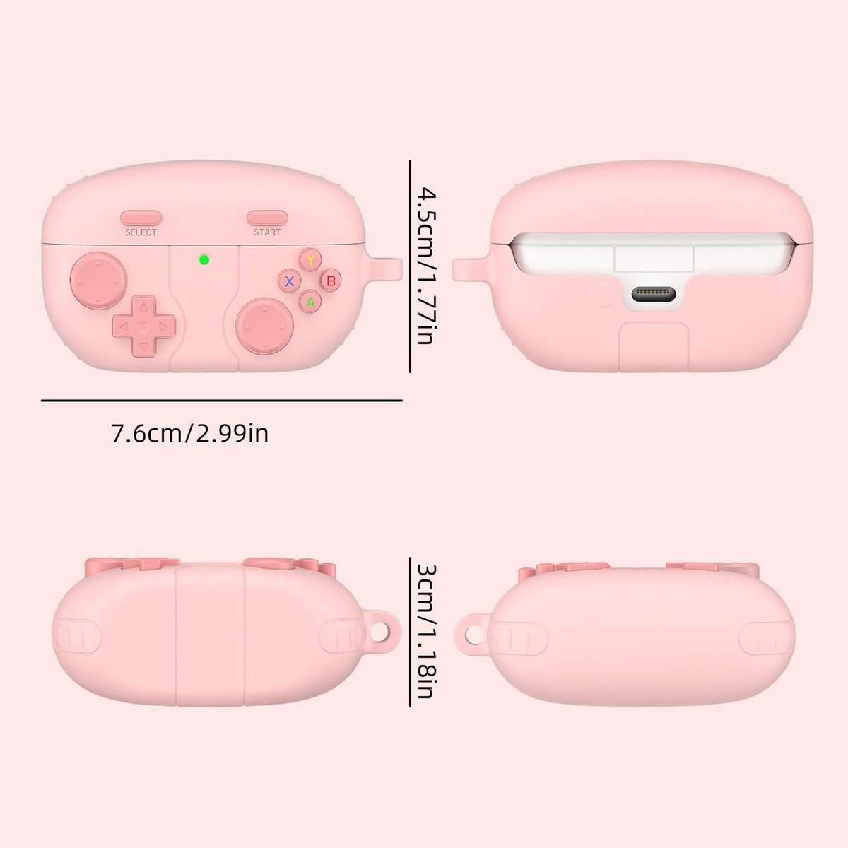 For Sony WF-1000XM5 Retro Game Console Style Silicone Earbuds Case(Pink)