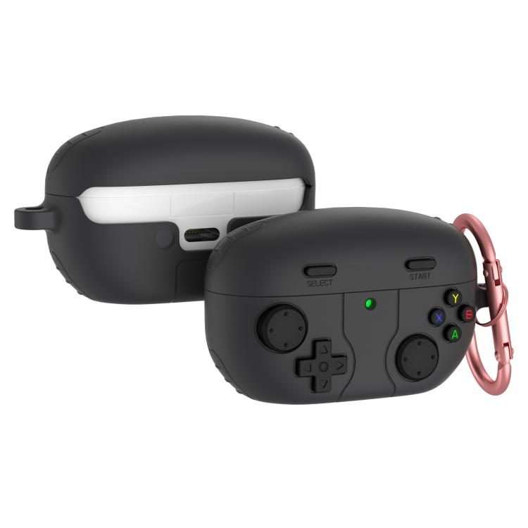 For Sony WF-1000XM5 Retro Game Console Style Silicone Earbuds Case(Dark Grey)