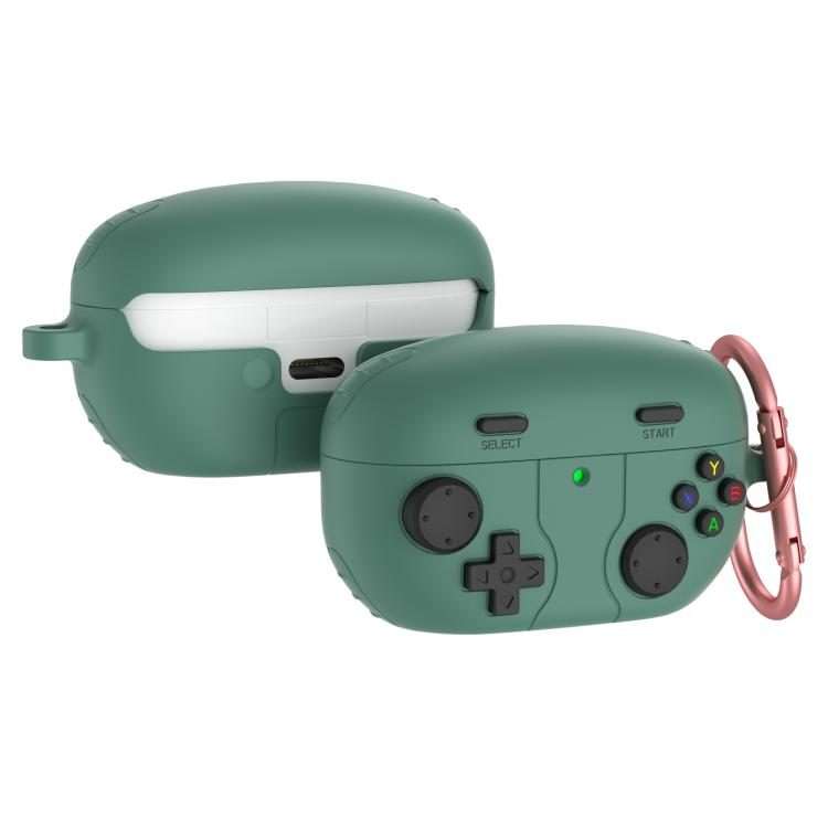 For Sony WF-1000XM5 Retro Game Console Style Silicone Earbuds Case(Green)
