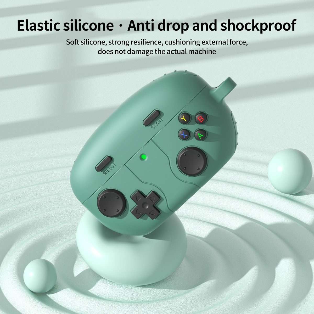 For Sony WF-1000XM5 Retro Game Console Style Silicone Earbuds Case(Green)