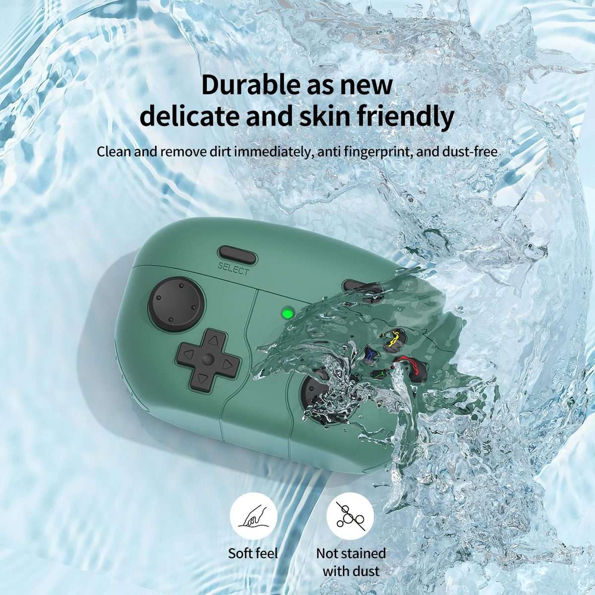 For Sony WF-1000XM5 Retro Game Console Style Silicone Earbuds Case(Green)