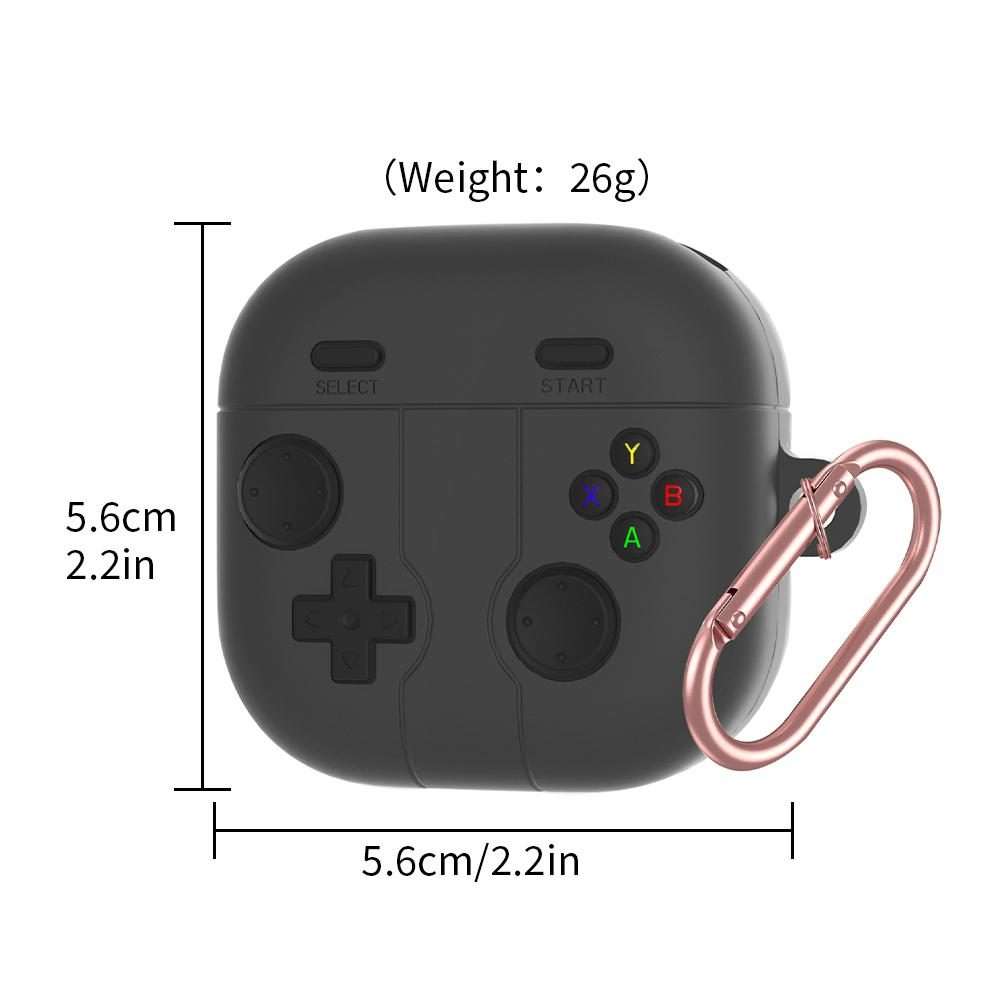 For Samsung Galaxy Buds4 / 4 Pro Retro Game Console Style Silicone Earbuds Case(Pink)