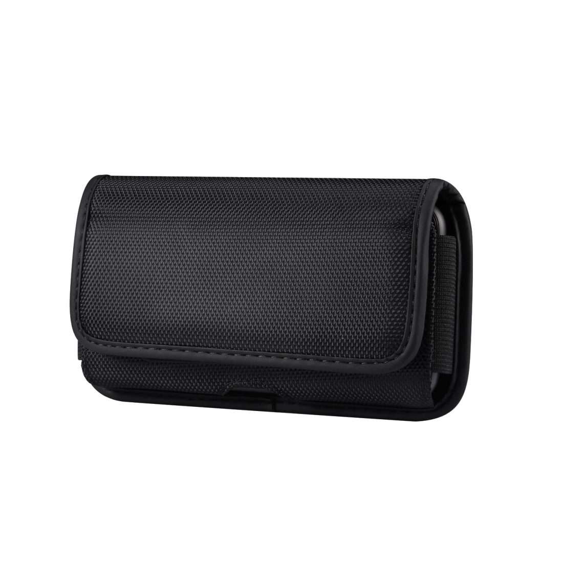 Durable Oxford Cloth Horizontal Plate Hanging Waist Phone Waist Pack Leather Case with ... (Black)