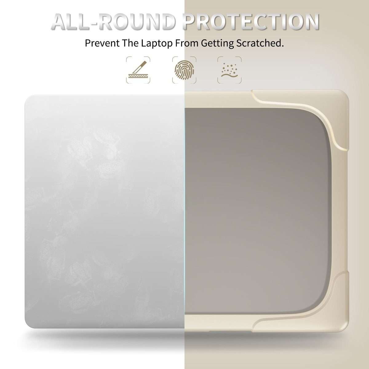 For Microsoft Surface Laptop 7 13.8 inch TPU + PC Two-color Anti-fall Laptop Protectiv ... (Khaki)
