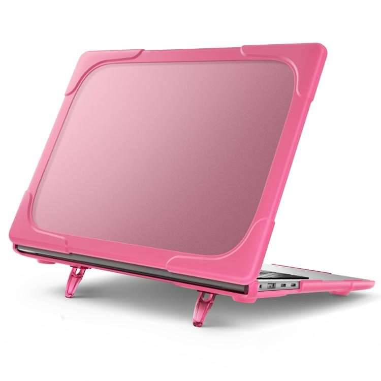 For Microsoft Surface Laptop 7 13.8 inch TPU + PC Two-color Anti-fall Laptop Protec ... (Rose Red)