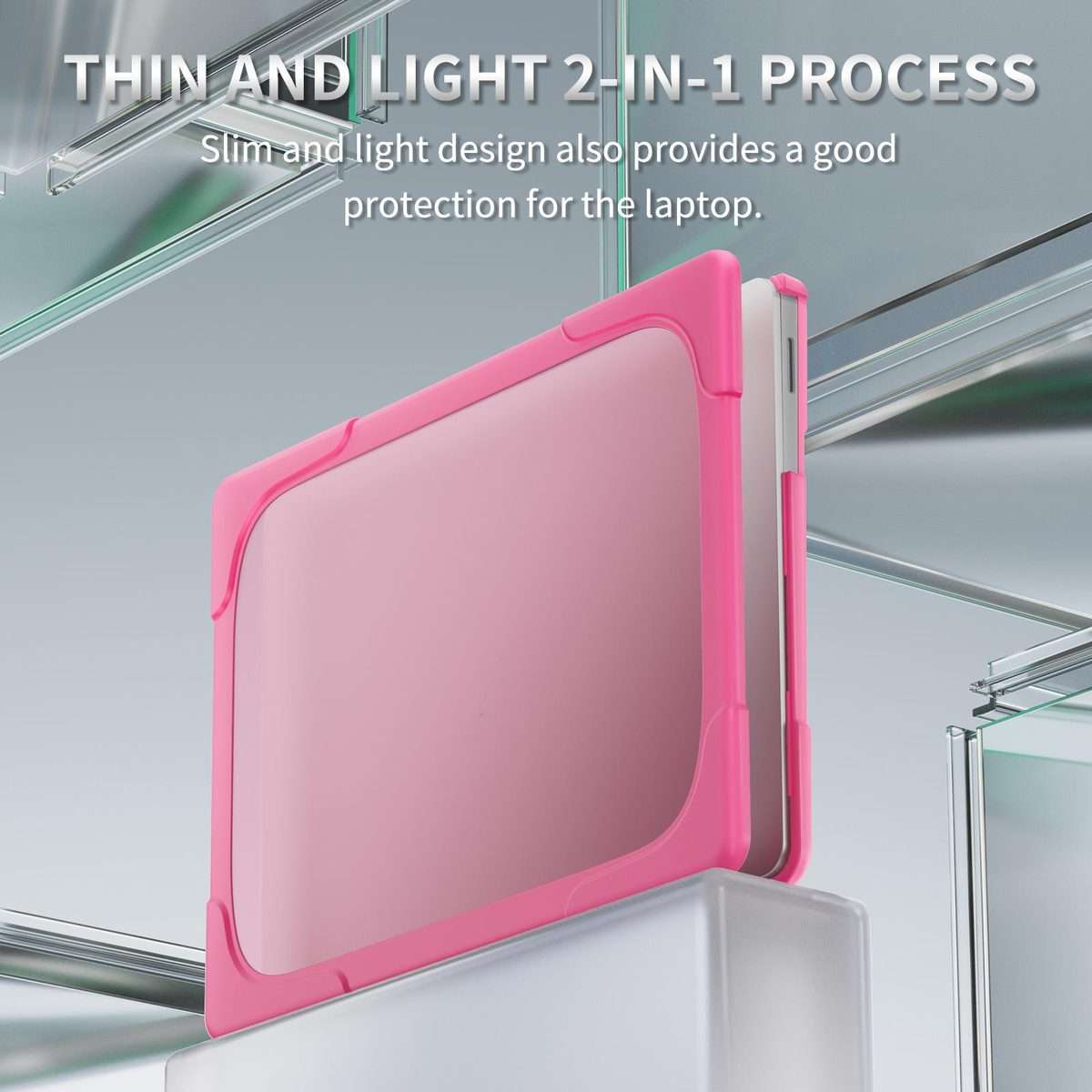 For Microsoft Surface Laptop 7 13.8 inch TPU + PC Two-color Anti-fall Laptop Protec ... (Rose Red)