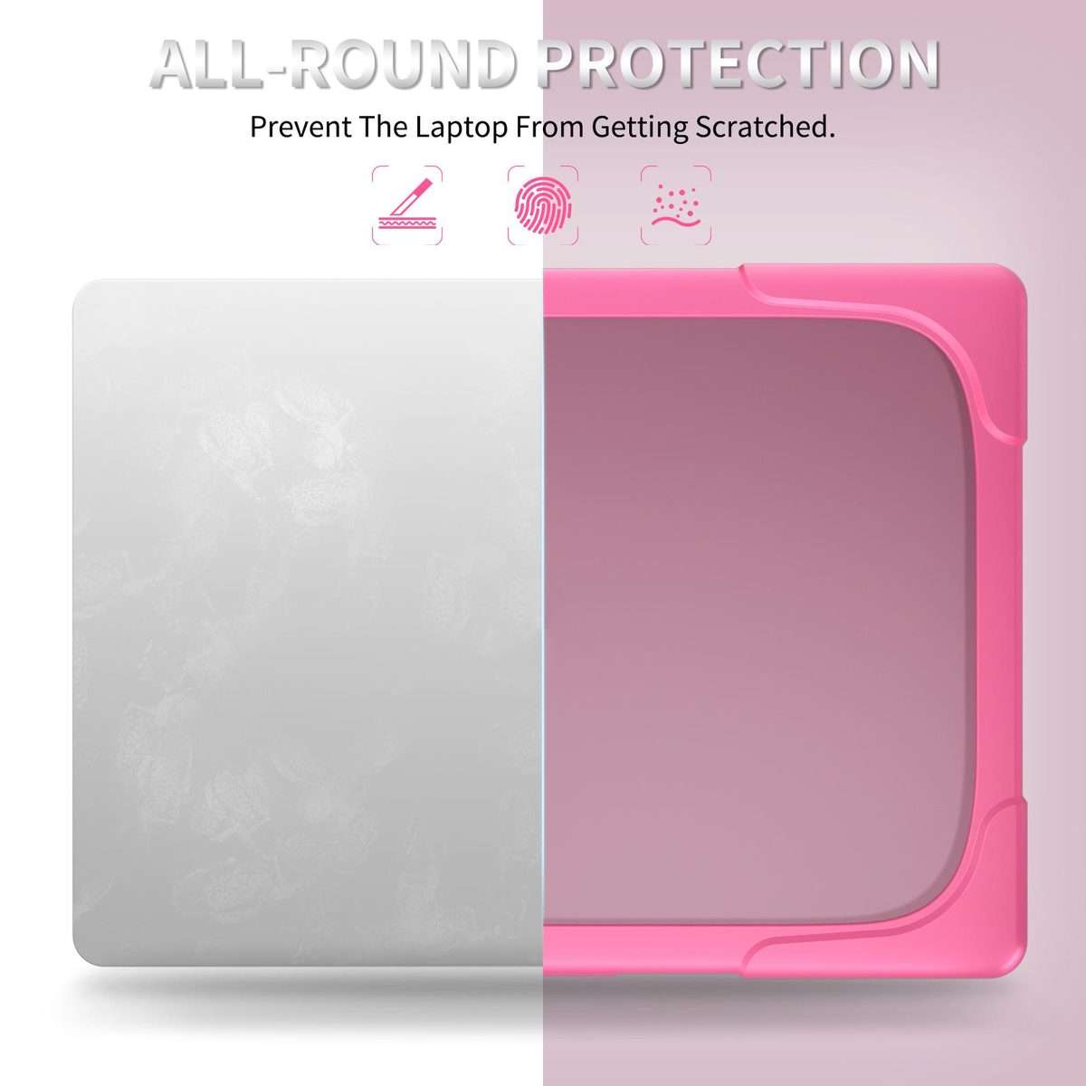 For Microsoft Surface Laptop 7 13.8 inch TPU + PC Two-color Anti-fall Laptop Protec ... (Rose Red)