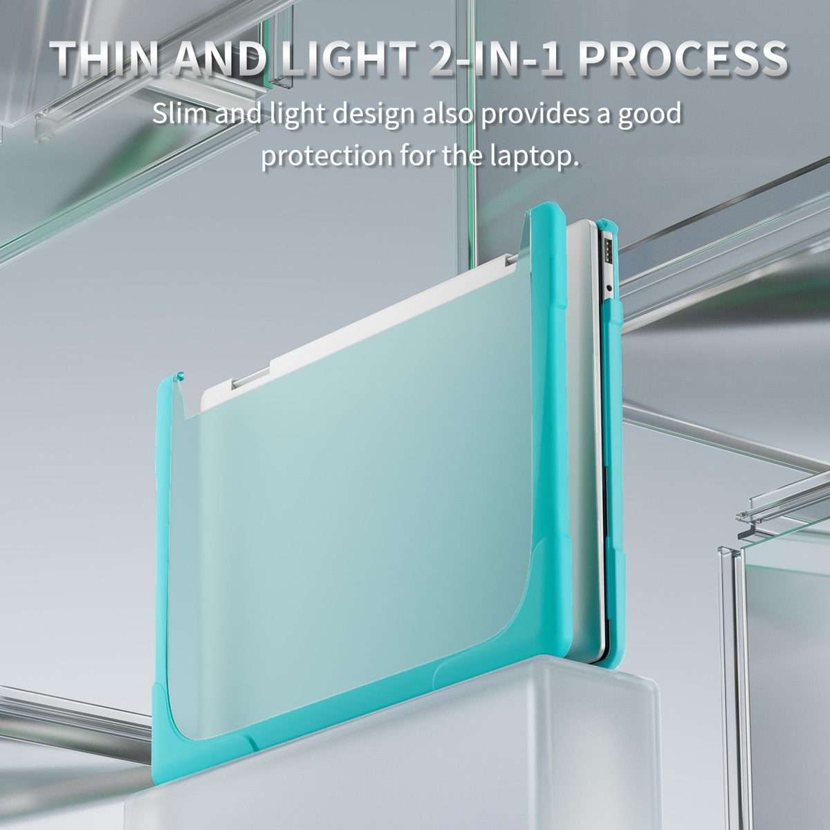For HP ENVY X360-14 2024 TPU + PC Two-color Anti-fall Laptop Protective Case(Light Blue)