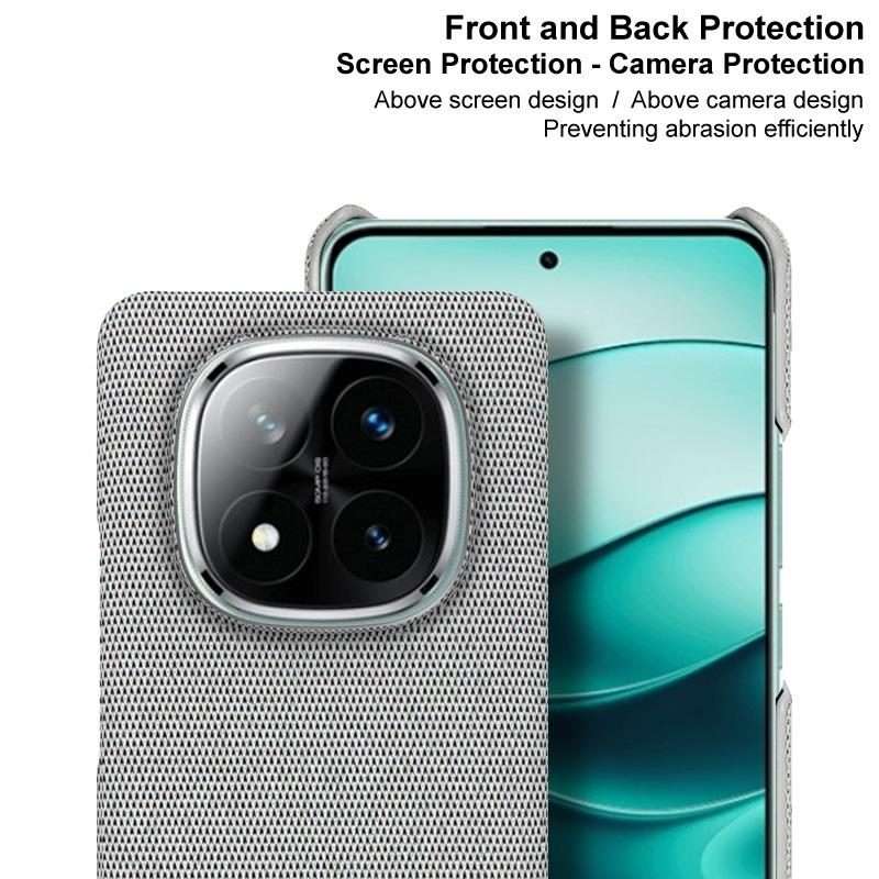 For Redmi Note 14 Pro+ 5G imak Ruiyi Series Cloth Texture PU + PC Phone Case(Black)