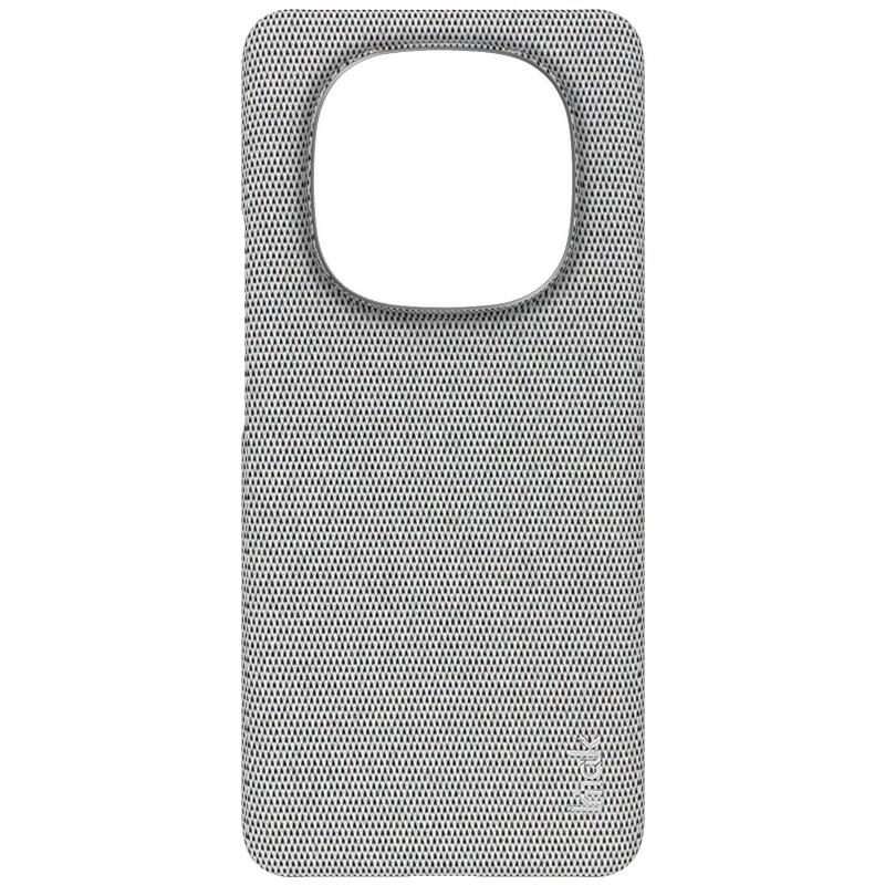 For Redmi Note 14 Pro+ 5G imak Ruiyi Series Cloth Texture PU + PC Phone Case(Light Grey)
