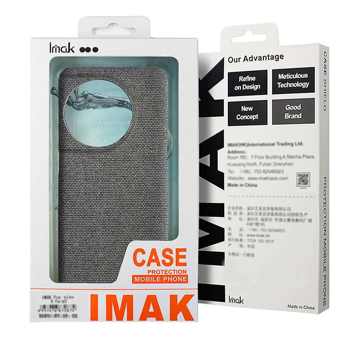 For Redmi Note 14 Pro+ 5G imak Ruiyi Series Cloth Texture PU + PC Phone Case(Light Grey)