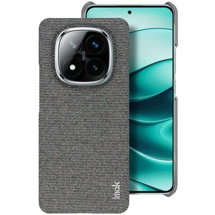 For Redmi Note 14 Pro+ 5G imak Ruiyi Series Cloth Texture PU + PC Phone Case(Dark Grey)