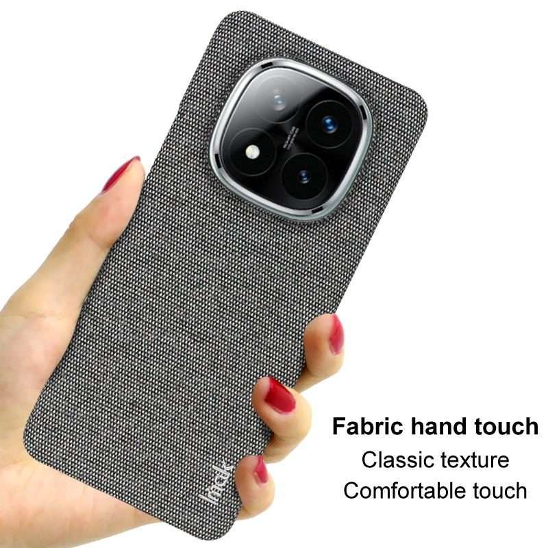 For Redmi Note 14 Pro+ 5G imak Ruiyi Series Cloth Texture PU + PC Phone Case(Dark Grey)
