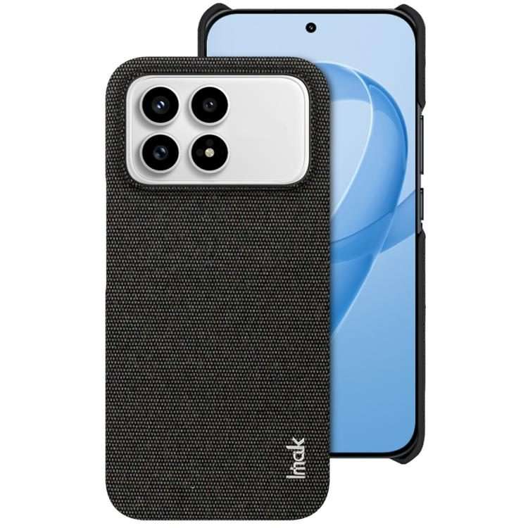 For Redmi K90/Poco F8 Pro imak Ruiyi Series Cloth Texture PU + PC Phone Case(Black)