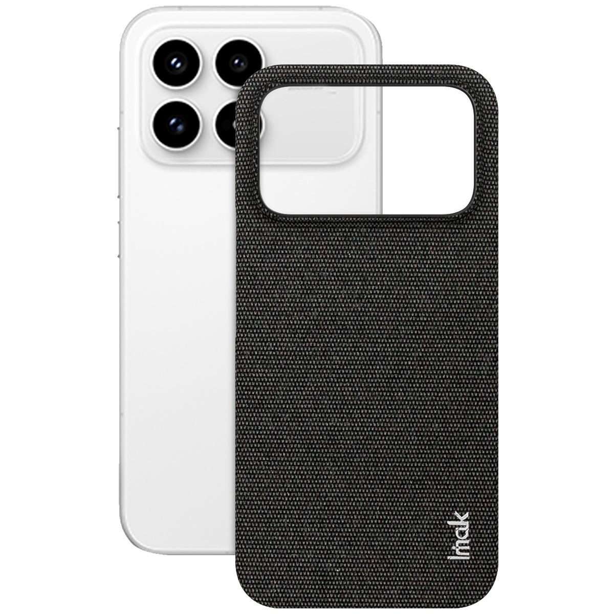 For Redmi K90/Poco F8 Pro imak Ruiyi Series Cloth Texture PU + PC Phone Case(Black)